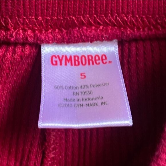 Gymboree Girls Thermal Style Pants W/ Button Accents-Red-Size 5-GUC - Picture 4 of 5